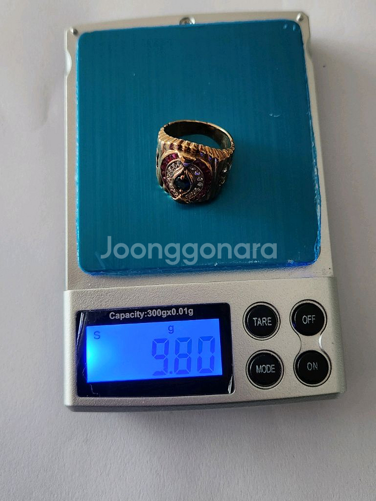 14K 루비 사파이어 우아한 반지--5