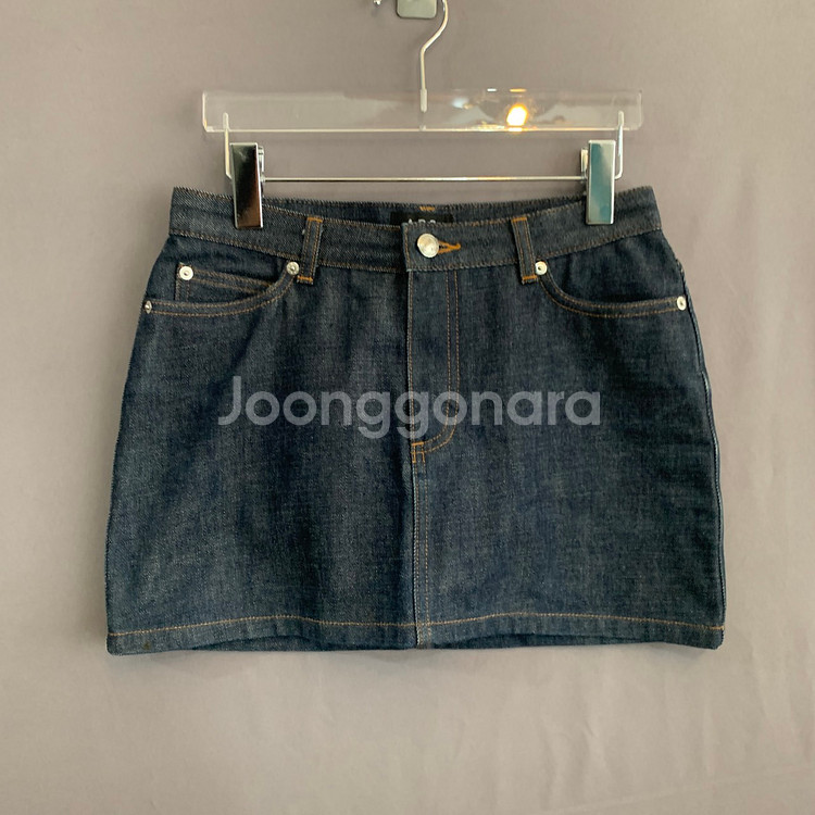 36 APC 아페쎄 미니주페 인디고 데님 스커트 청치마--0