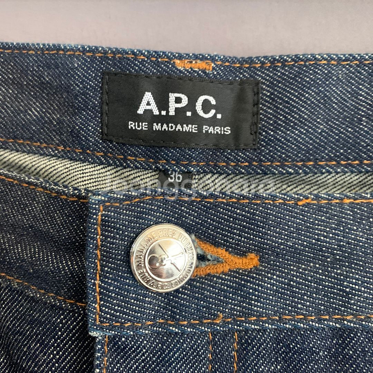 36 APC 아페쎄 미니주페 인디고 데님 스커트 청치마--3