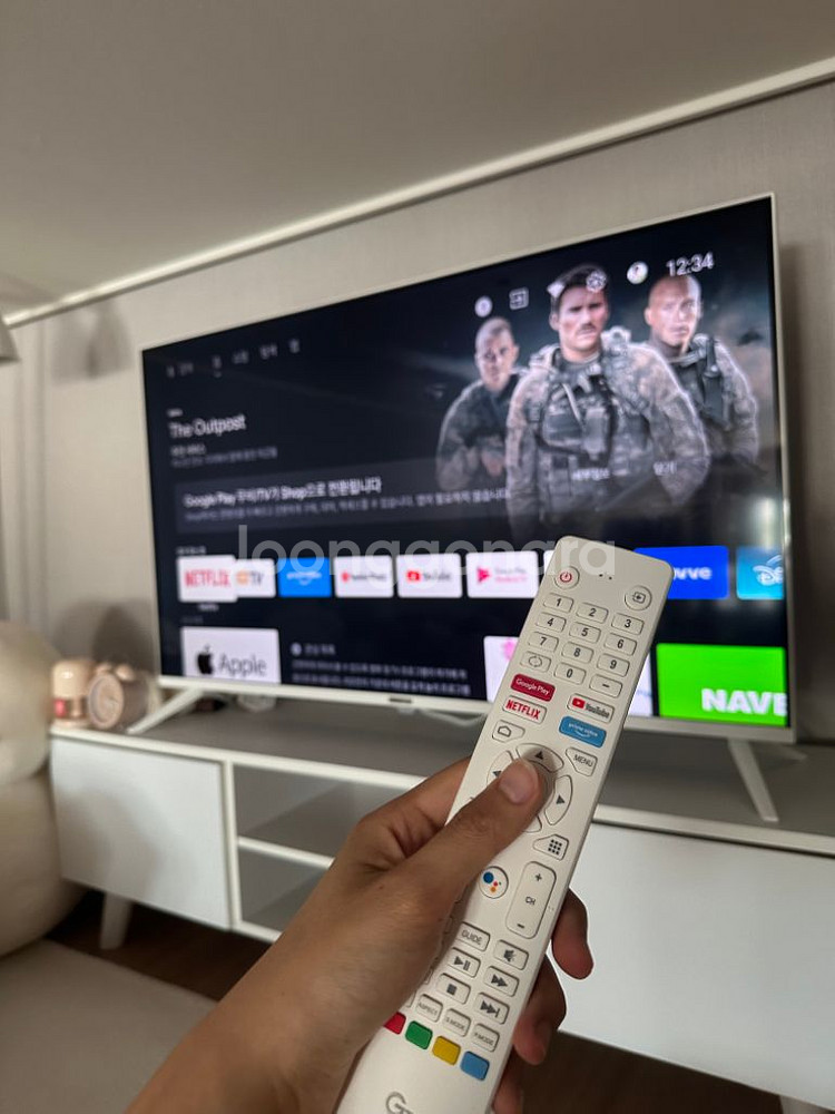 시티브 화이트 제로베젤 스마트 tv +거실장--0