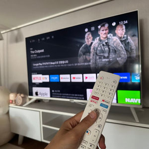 시티브 화이트 제로베젤 스마트 tv +거실장