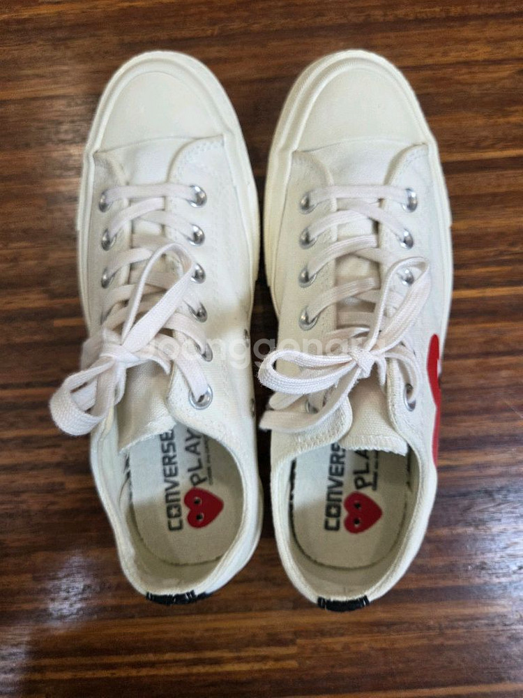 컨버스 꼼데가르송 로우 화이트 250--0