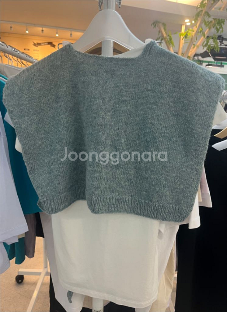 손뜨개 니트 어깨사각숄더(사계절용)--1