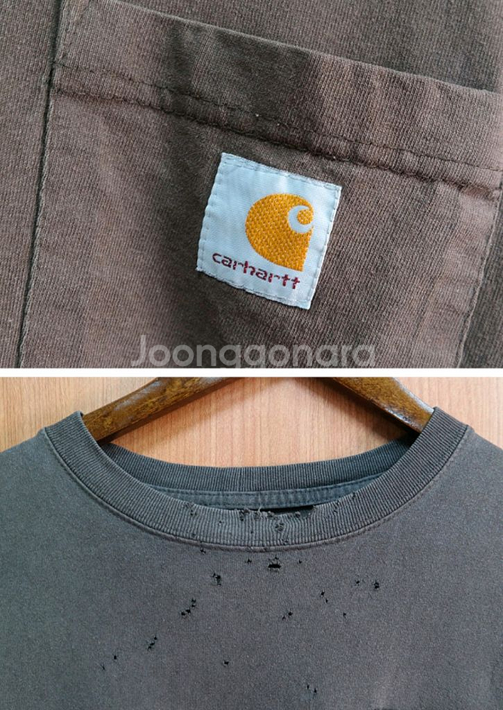 미국판 carhartt 칼하트 코튼 반팔티--2
