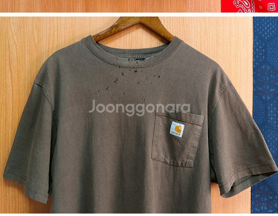 미국판 carhartt 칼하트 코튼 반팔티--1