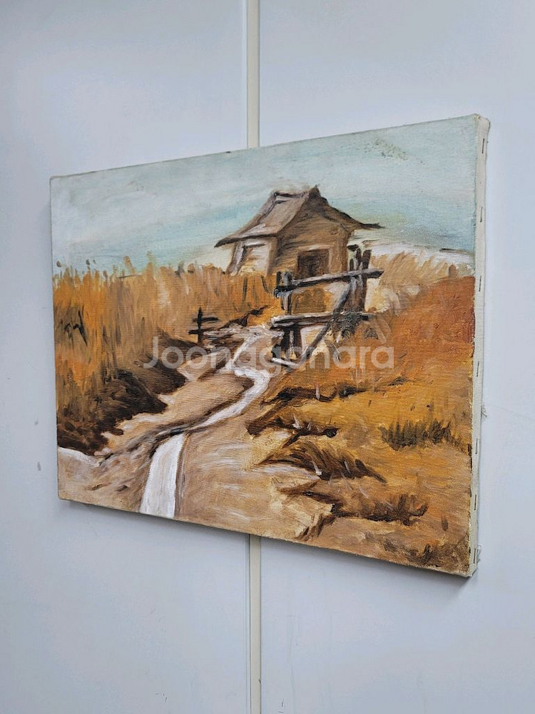 유화 그림 6호 오두막--1