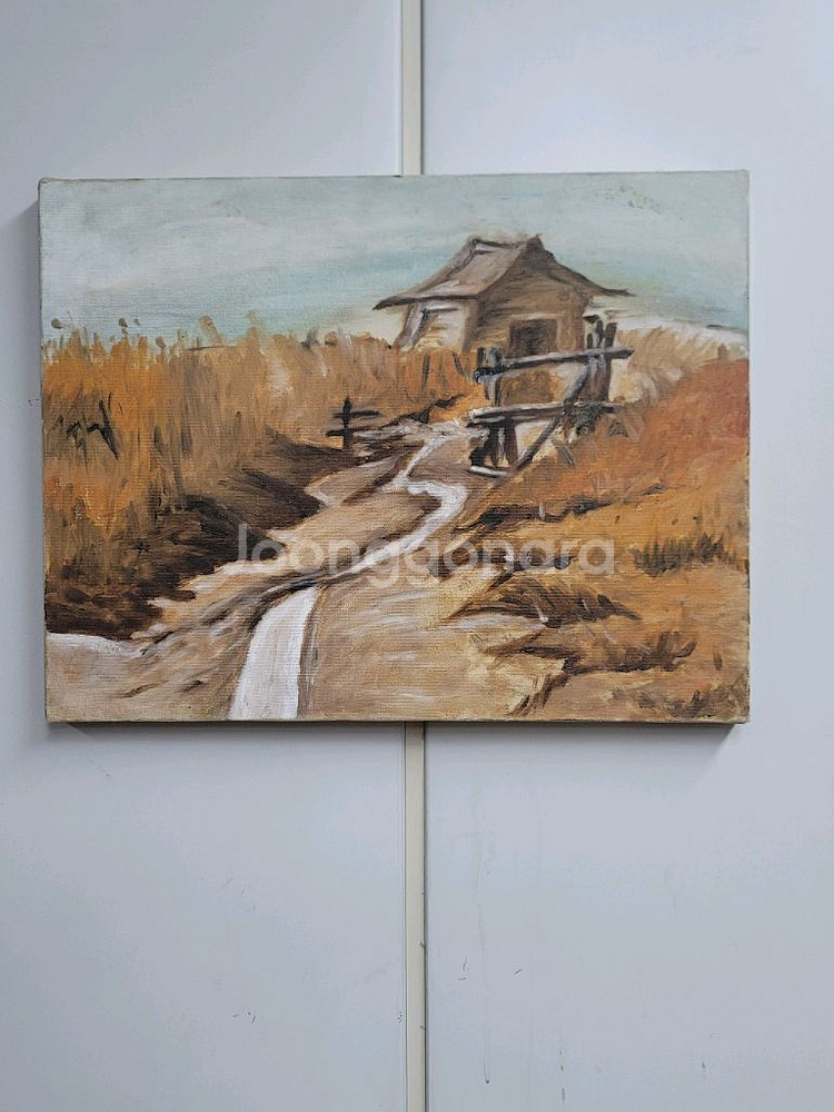 유화 그림 6호 오두막--5