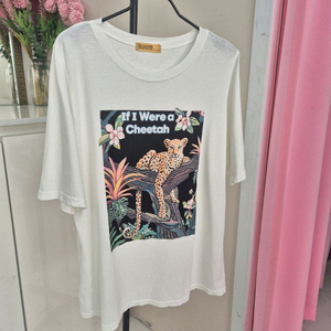 여름 캐쥬얼 프린팅 반팔 티셔츠