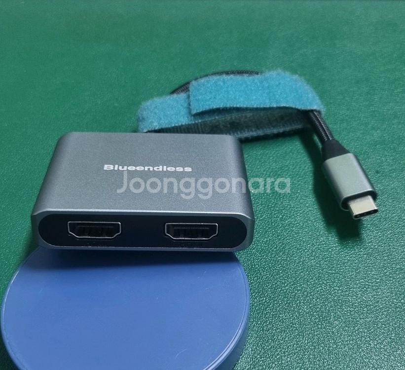 C타입 to 듀얼 HDMI 분배기 4K 60Hz 팝니다--0