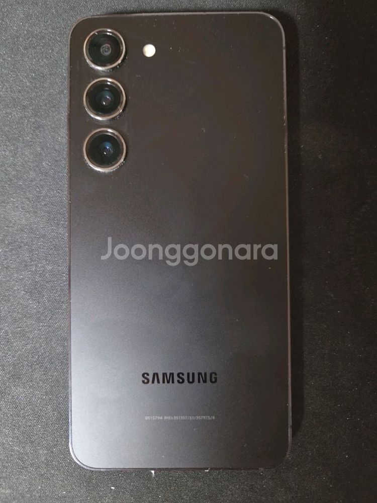 갤럭시 S23 블랙 256 정상해지 공기계 판매 33만--2