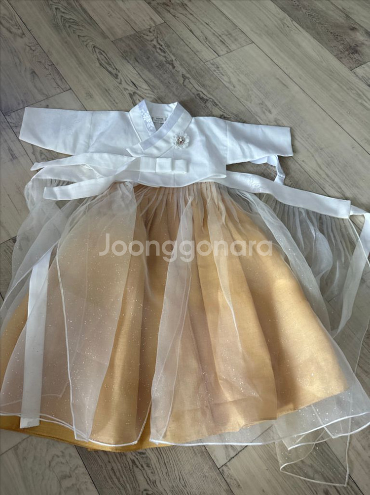 돌 아기 한복 레이어드치마 포함 (새상품수준)--0
