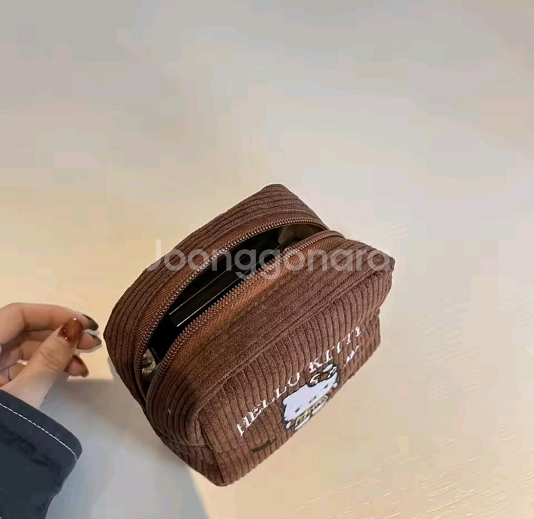 키티 코듀로이 파우치(새상품)--1