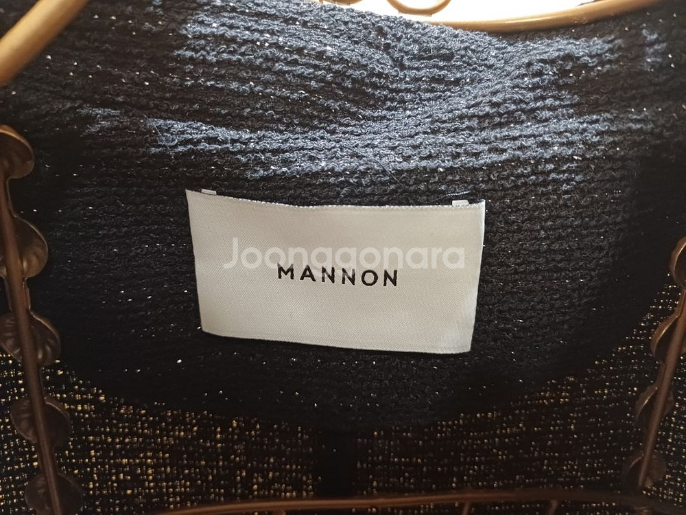 매넌 mannon 트위드 반팔 자켓 S size--5