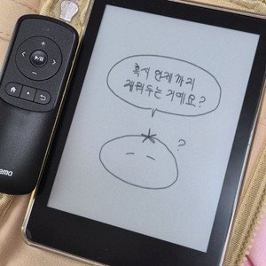 크레마페블 블랙 + 투명 젤리 케이스 + 리모컨