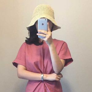 라피아햇 밀짚 모자 버킷햇 왕골 벙거지 새상품