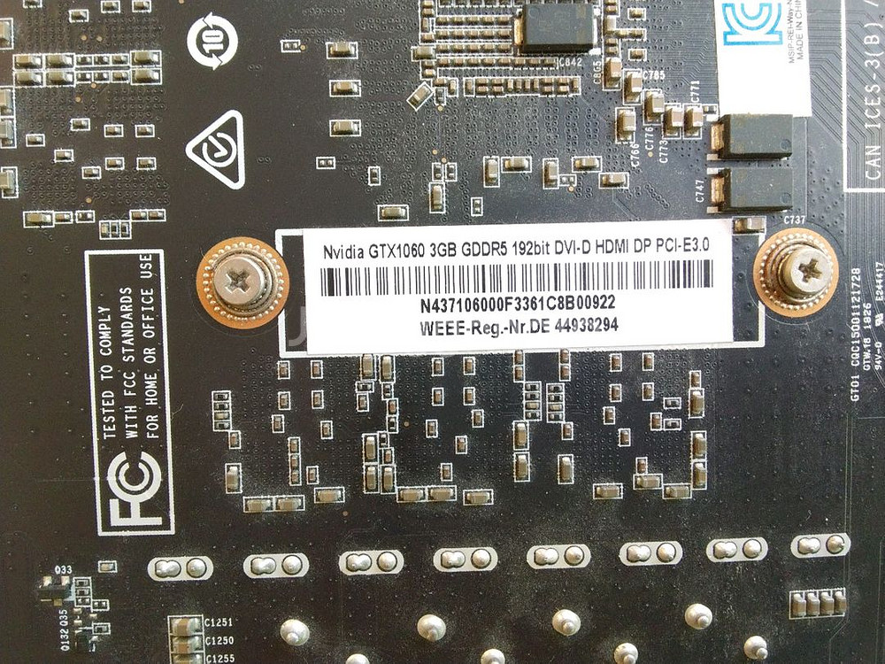 지포스 GTX 1060 3기가 그래픽 카드--1