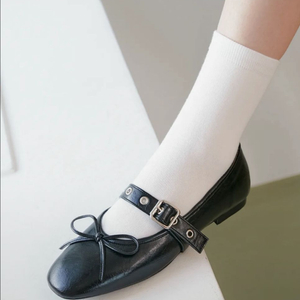 기호 BUCKLE STRAP BALLERINA FLAT
