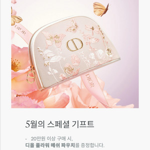 디올 플라워 메쉬 파우치