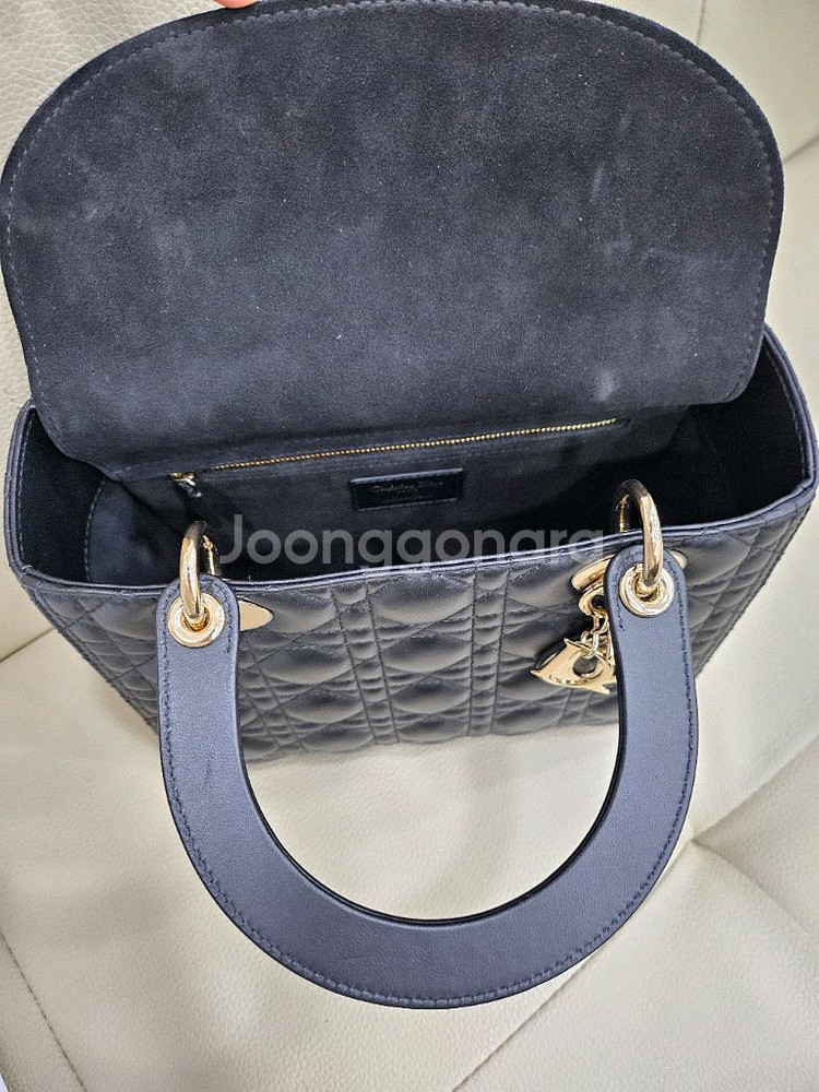 디올 레이디백 까나쥬 램스킨 미듐 M0565ONGE--8