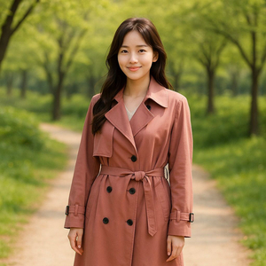 [여자 55]Roem 로엠 로즈핑크 트렌치코트