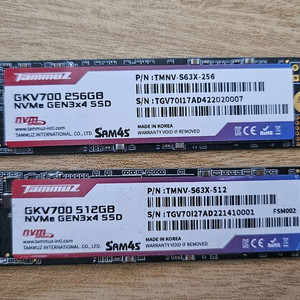 Tammuz NVMe SSD 256GB, 512GB