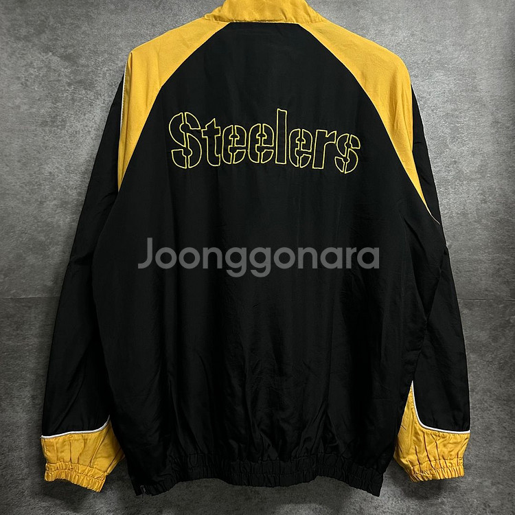 [100] NFL 스틸러스 올드스쿨 바람막이 아노락집업--4