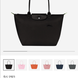롱샴 르 플리아쥬 그린 토트백 L블랙