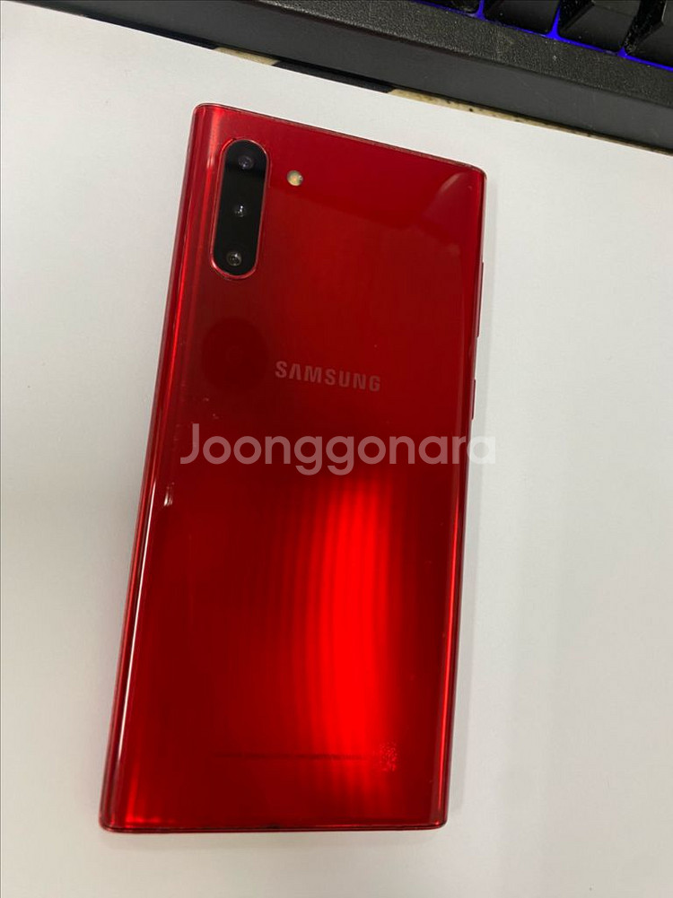 KT 갤럭시노트10 레드 액정SS급 256GB 무잔상--0