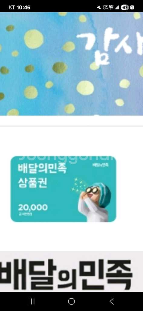 배민상품권 2만원권--0