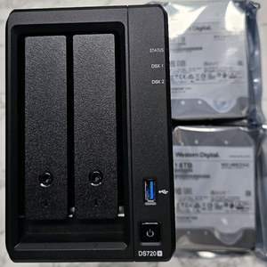 시놀로지 DS720+ NAS 18GB 512GB 36T