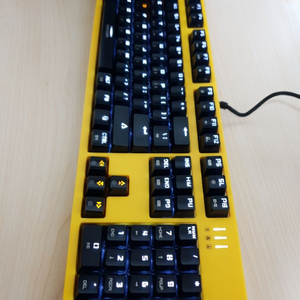 앱코 k660 클릭 옐로우 게이밍 led 키보드