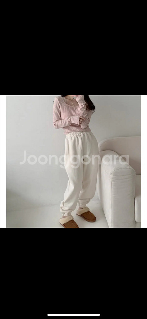 미니포에 양기모 힙조거pants 크림--1