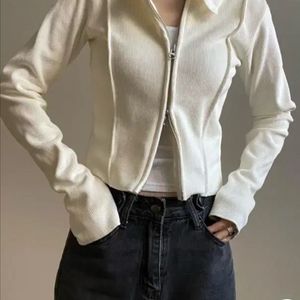 골지 카라 밍크 투웨이 가디건