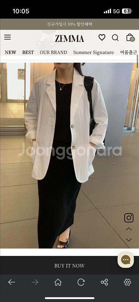 젬마월드 썸머자켓 루즈핏자켓 여름자켓 살안타템 데일리자--4