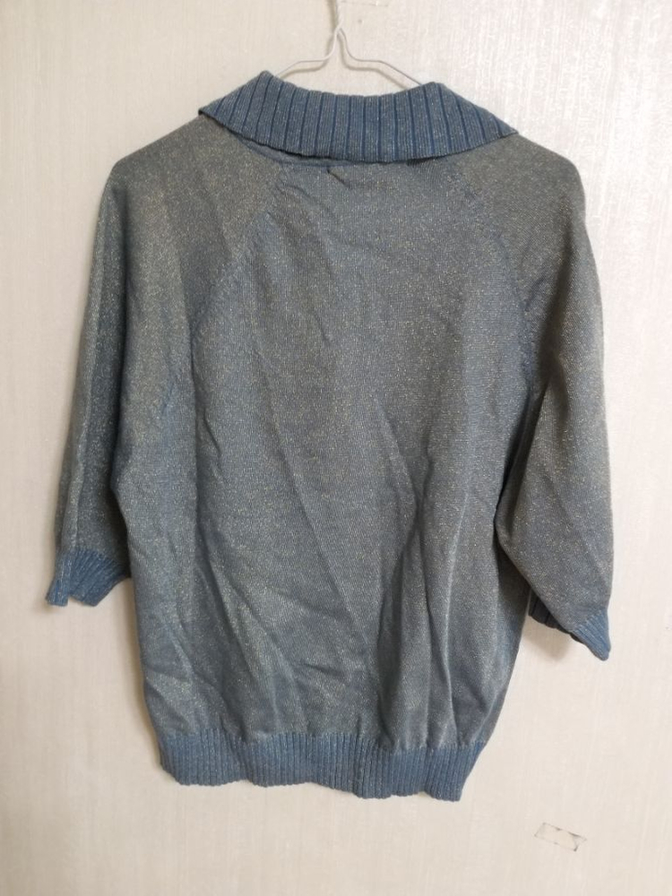 여성 칼라거펠트 반팔 카라니트 (새상품.95) 이미지