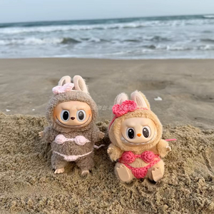 핸드메이드 라부부 인형옷 뜨개질 비키니 세트