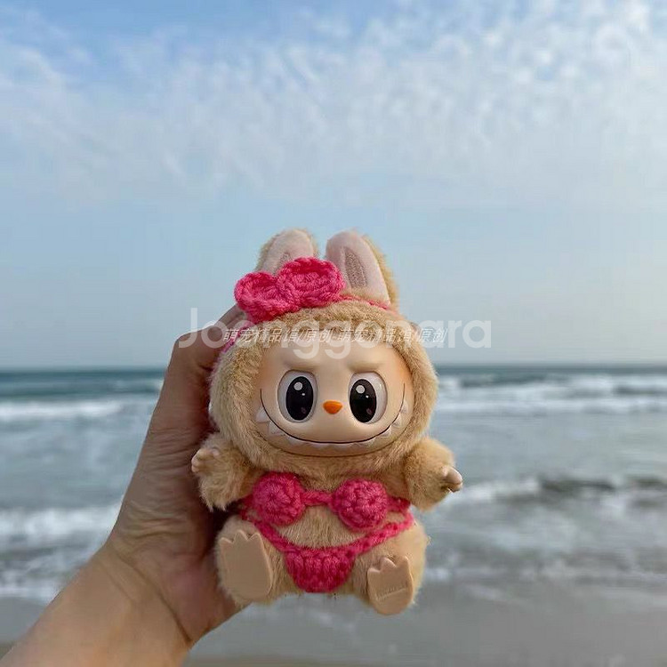 핸드메이드 라부부 인형옷 뜨개질 비키니 세트--1