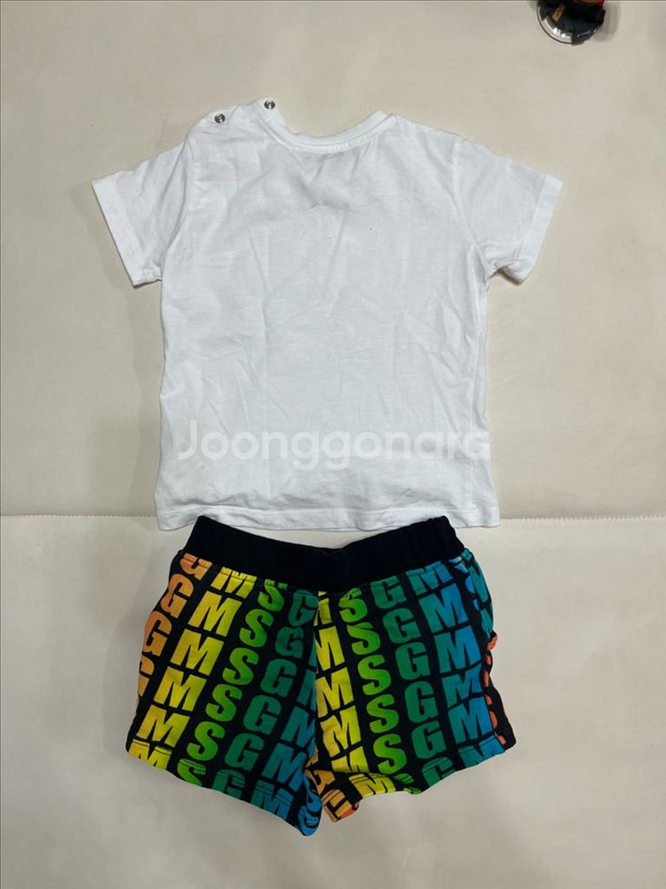 msgm 키즈 반팔 반바지 세트--1