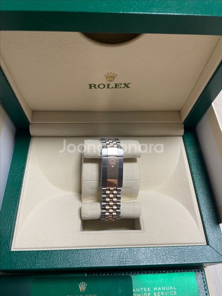 롤렉스 윔블던 18k베젤 로즈골드 콤비 36mm--3