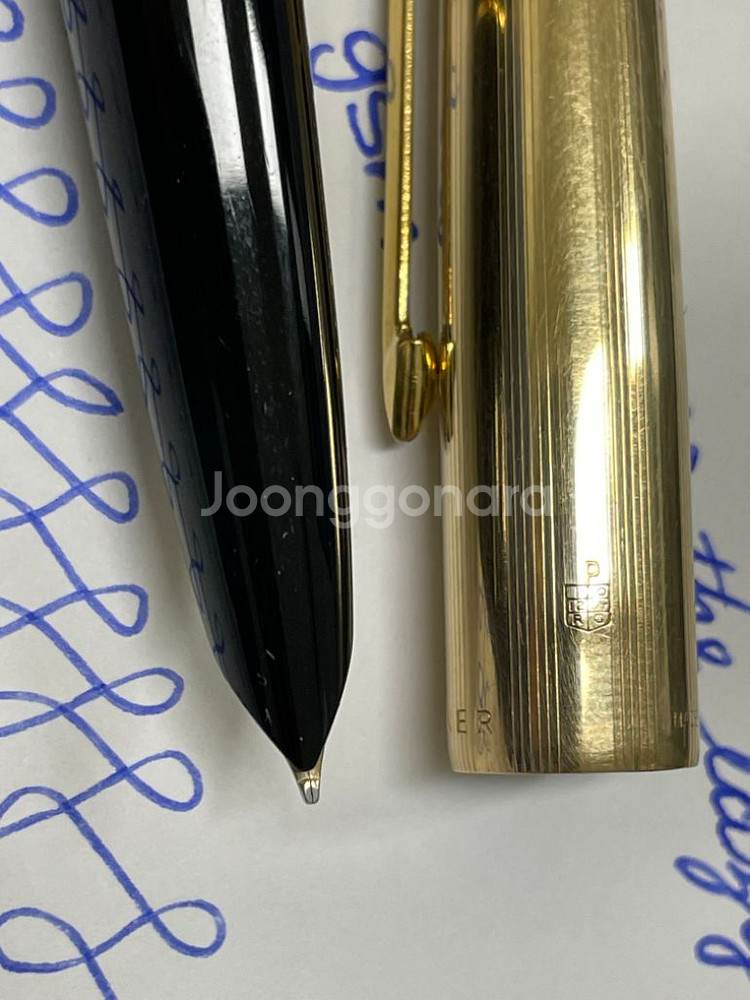 파카 만년필 51 Mk.3 골드캡 블랙 14K M닙--5