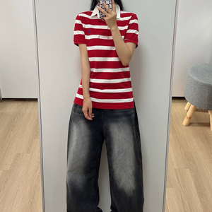 폴로 랄프로렌 올드스쿨 스트라이프 카라 반팔티
