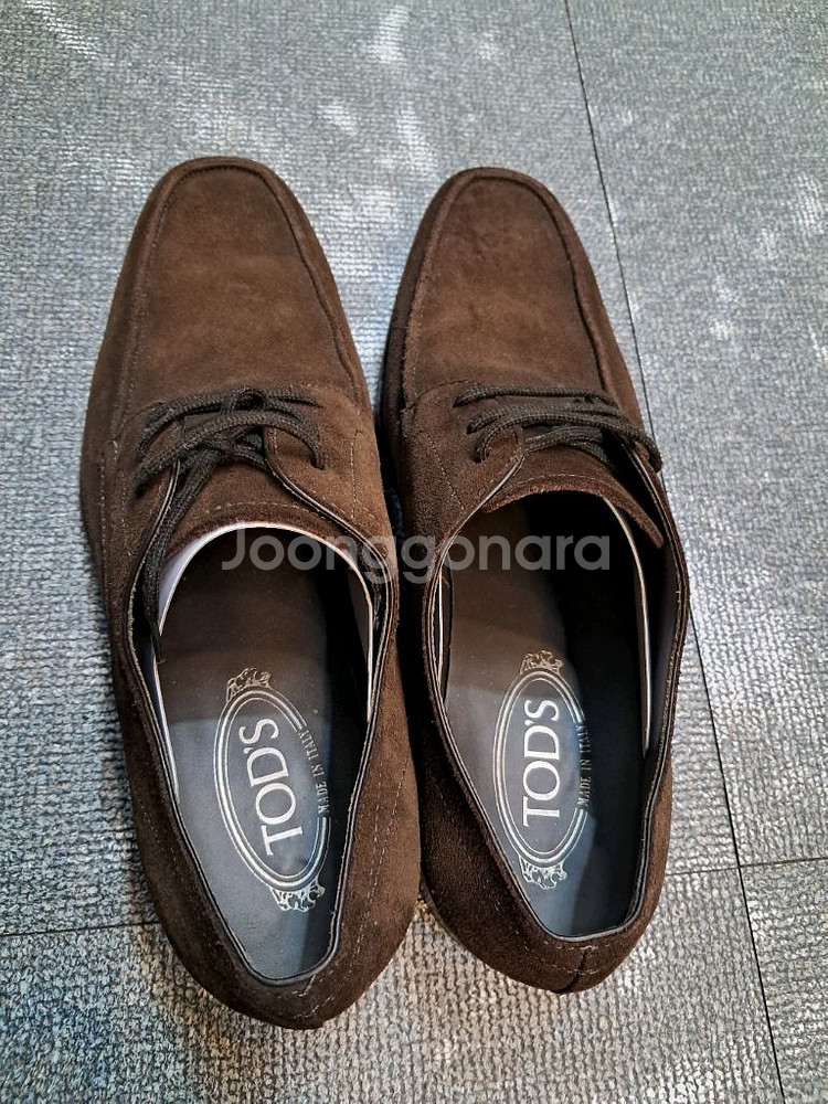 TODS 스웨이드 남성 구두 브라운--1