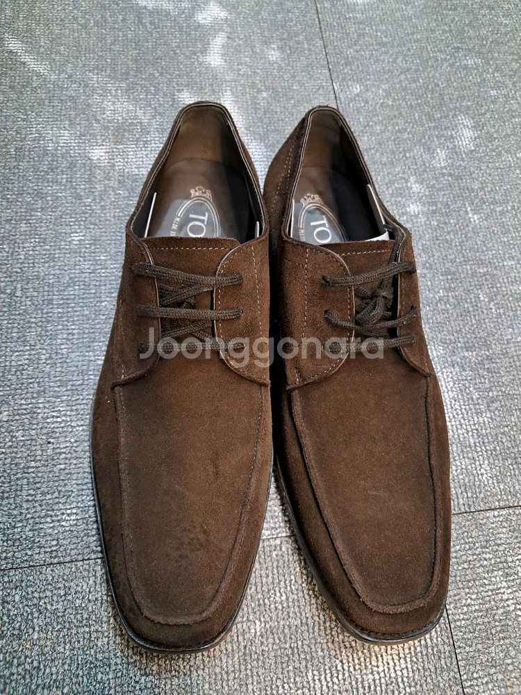 TODS 스웨이드 남성 구두 브라운--2