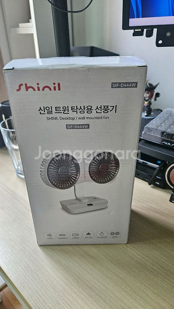 신일 트윈 탁상용 선풍기 SIF-D444W--0