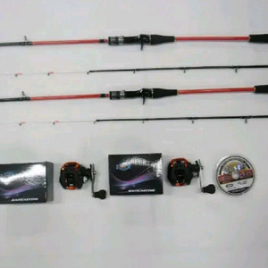 쭈꾸미,갑오징어루어대2대+11볼베이트릴2대+합사 이미지