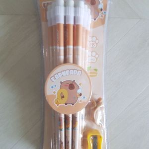 귀여운 카피바라 연필 12개 세트 학용품 문구 학생