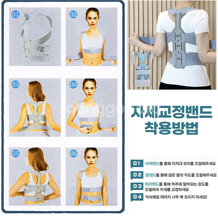 자세교정밴드M[목,등,허리]--3