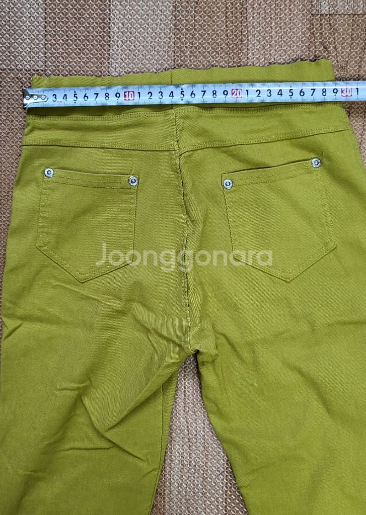 밴딩 면바지 겨자색 새상품--1