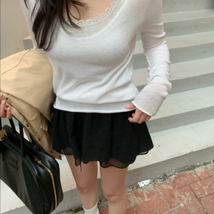 베르니 레이스 슬리브리스 lace sleeveless