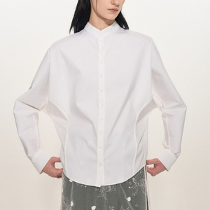 한섬 타임 25SS 백스모킹 스탠다드 카라 셔츠 S